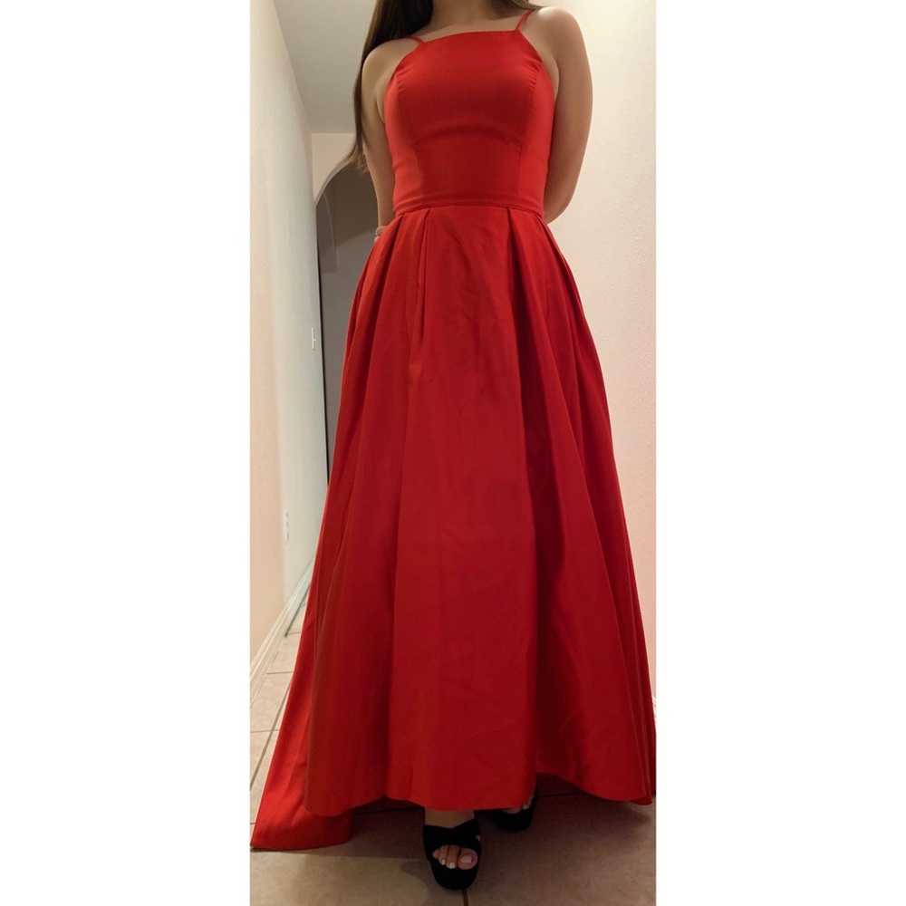 Red formal dress